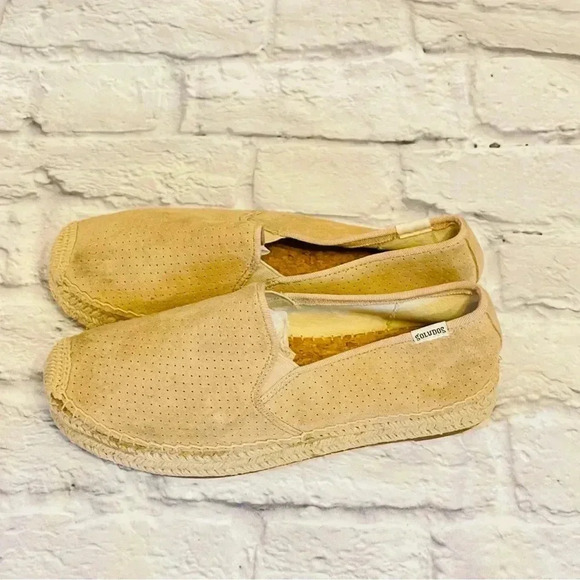 Soludos Suede Platform Espadrilles Smoking Slipper Size 7.5 - Picture 5 of 9